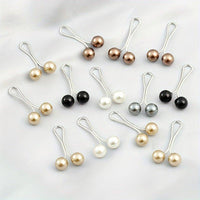 12pcs Faux Pearls Beads U - Shaped Safety Pin Set Headscarf Shawl Hijab Clips Set Simple Style - fusionstore.ae