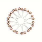 12pcs Faux Pearls Beads U - Shaped Safety Pin Set Headscarf Shawl Hijab Clips Set Simple Style - fusionstore.ae