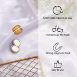 4pcs Magnetic Pins, Strongest Strength Hijab Pins For Women, Clothing Magnets For Muslim Scarf, Multi - Use Round Clip - fusionstore.ae