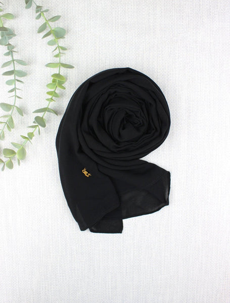 Basic Black Scarf - fusionstore.ae