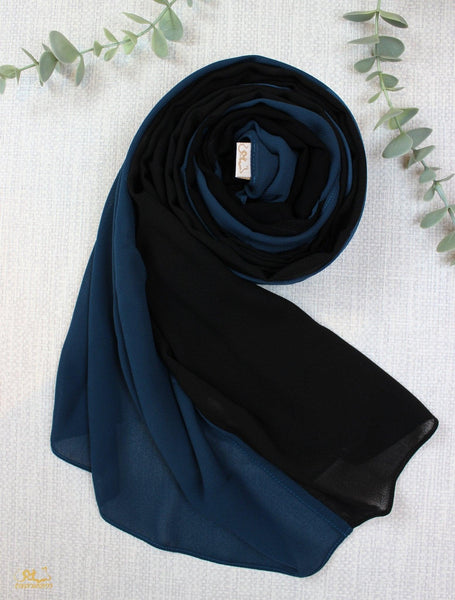 Dark Blue X Black Scarf - fusionstore.ae