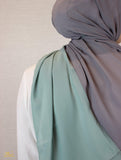 Dusty Mint X Light Grey Scarf - fusionstore.ae