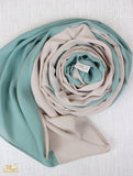 Dusty Mint X Soft Beige Scarf - fusionstore.ae