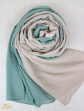 Dusty Mint X Soft Beige Scarf - fusionstore.ae