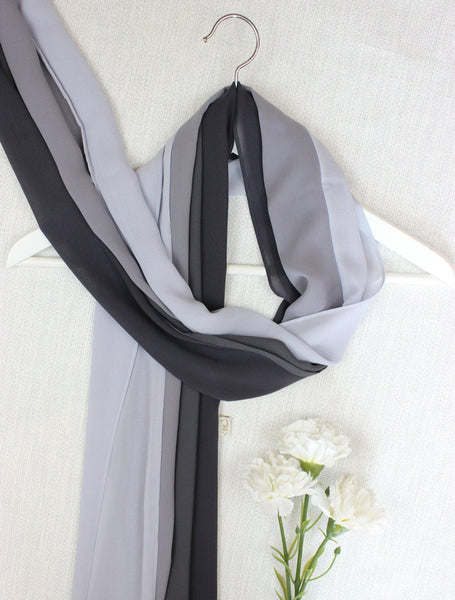 Grey Gradient Scarf - fusionstore.ae