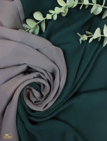 Hunter Green X Light Grey Scarf - fusionstore.ae