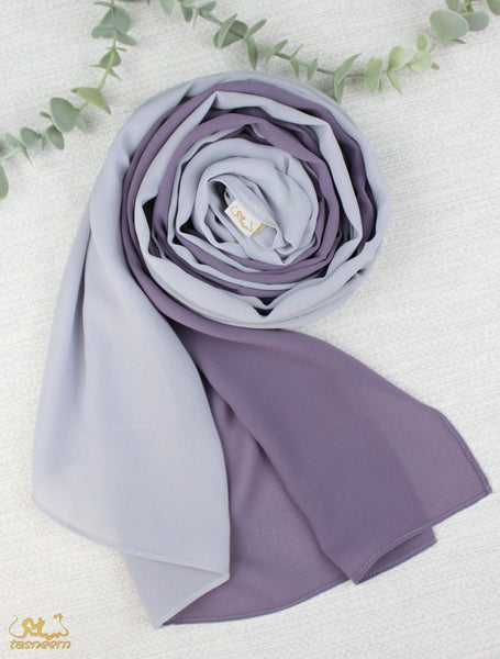 Lavender X Powder Blue Scarf - fusionstore.ae