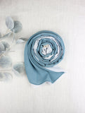 Stone Blue X White Scarf - fusionstore.ae